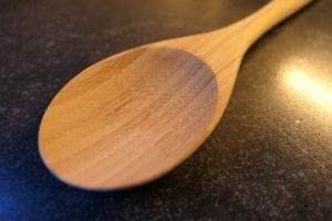 a wooden spoon