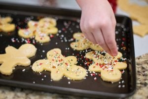 Christmas cookies on a pan