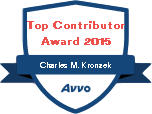 Avvo 2015 Top Legal Contributor badge