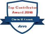 Avvo 2016 Top Legal Contributor badge