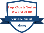 Avvo 2018 Top Legal Contributor badge
