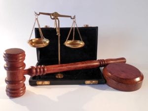 A judge's gavel and the scales of justice